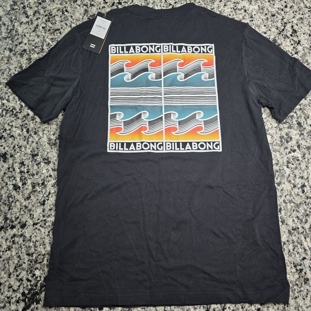NWT Billabong Men's Medium Black Graphic T Shirt